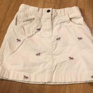 So cute Crewcuts corduroy horse skirt size 8